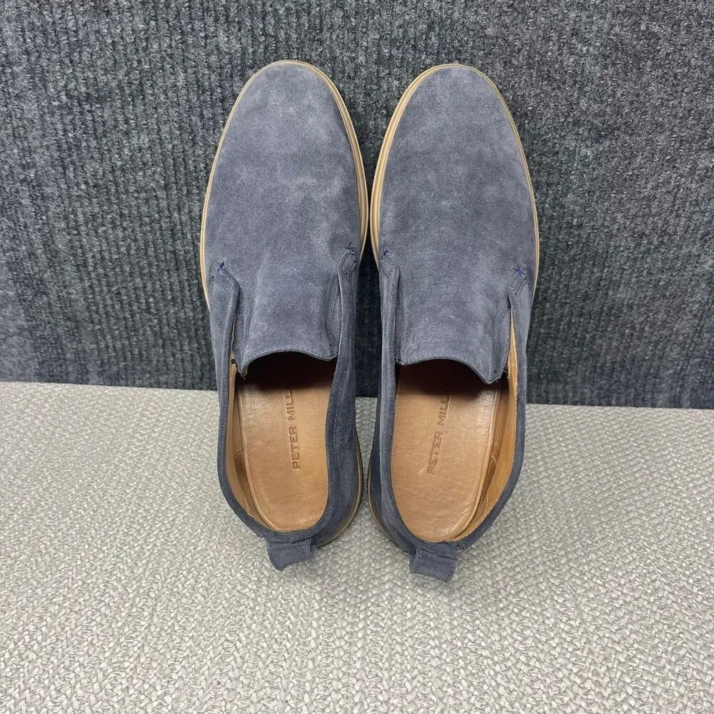 Peter Millar Excursionist Chukka Shoes Boots Suede Leather Blue Mens 9.5 M
